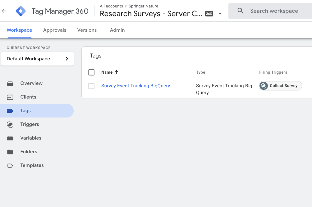 The BigQuery tag